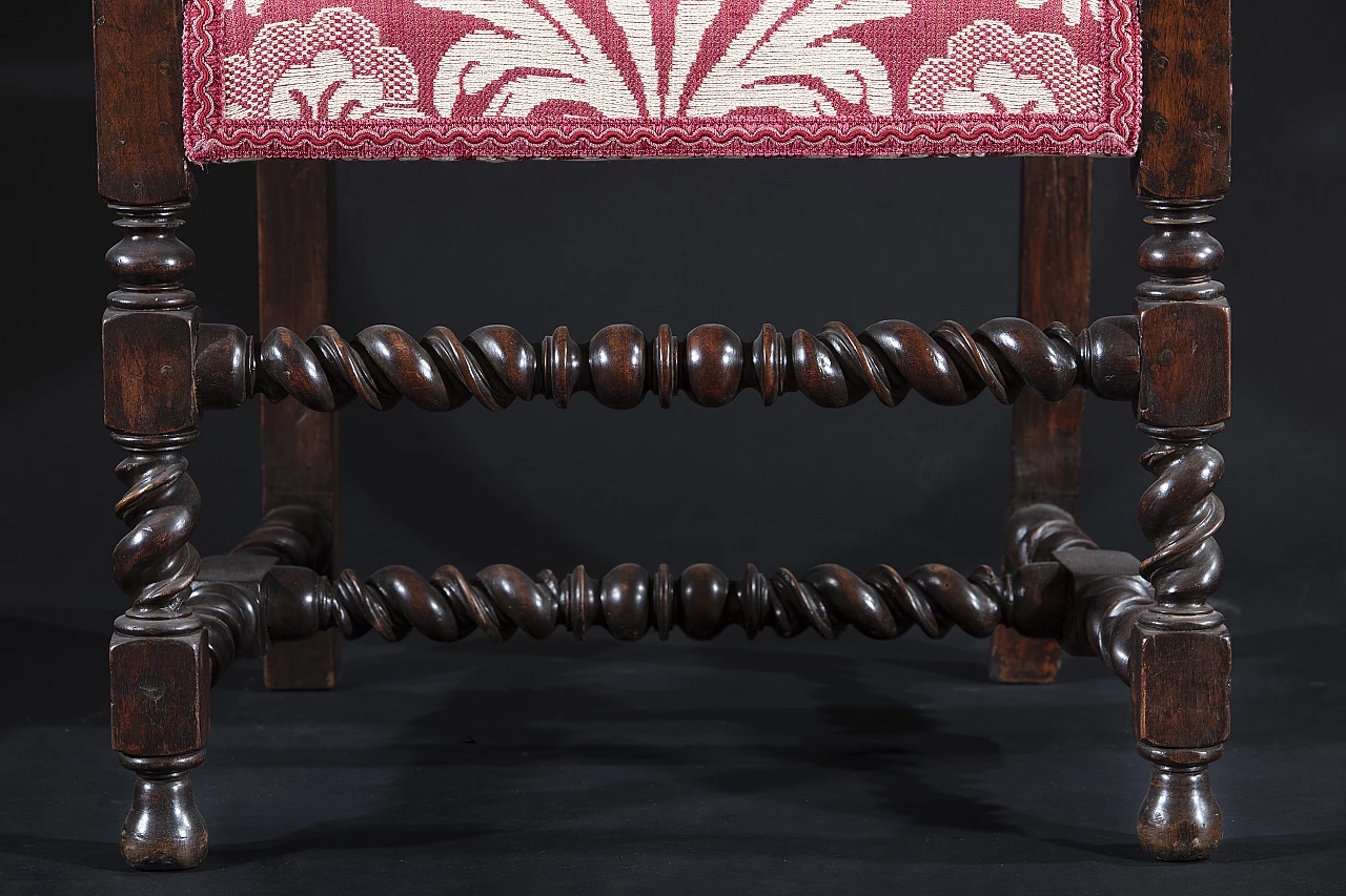 6 Poltrone a rocchetto in legno di noce, '600 5